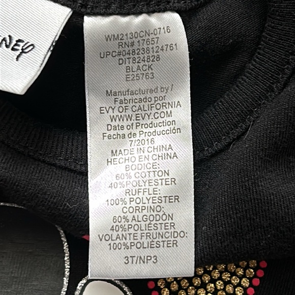 Disney Toddler Minnie Mouse Dress Shirt Size 3T - Picture 5 of 5